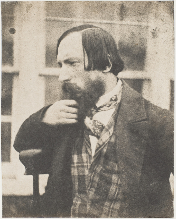Auguste Vacquerie - Autoportrait devant la fenêtre de la serre de Marine Terrace