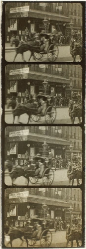 Auguste Lumière - Plaque 20, film 250, Londres, entrée du cinématographe