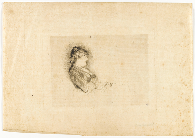 Giuseppe De Nittis - Femme assise, en buste, de profil à droite