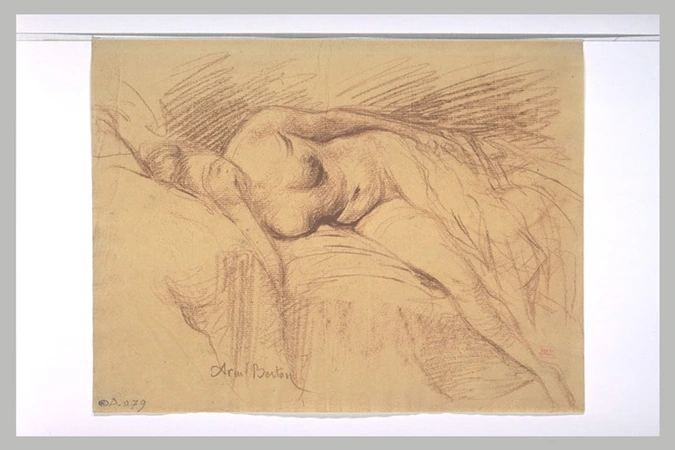 Armand Berton - Femme nue couchée sur un lit