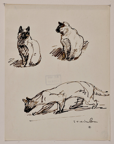 Théophile Alexandre Steinlen - Trois chats