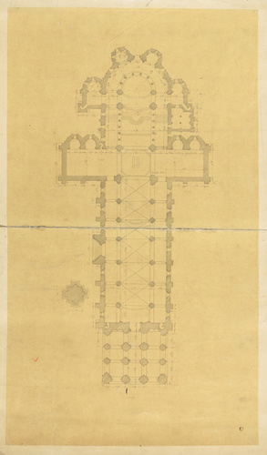 Juste Lisch - Eglise de Saint-Benoît-sur-Loire, plan général