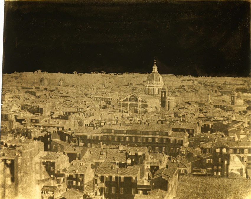 Alfred-Nicolas Normand - Panorama de Rome depuis la Villa Médicis, depuis la Tri...