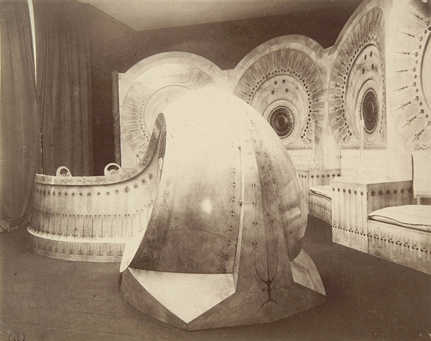 Anonyme - Photographie du salon "escargot" de Carlo Bugatti