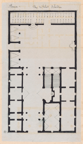 Edouard Villain - Plan du Palais Orlandini, Florence