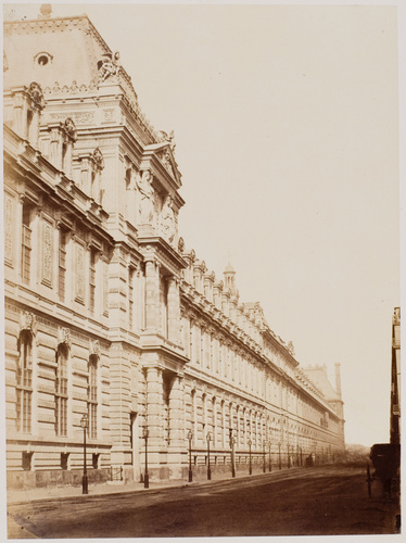 Édouard Baldus - La Façade de l'aile Richelieu et la rue de Rivoli, palais du Lo...
