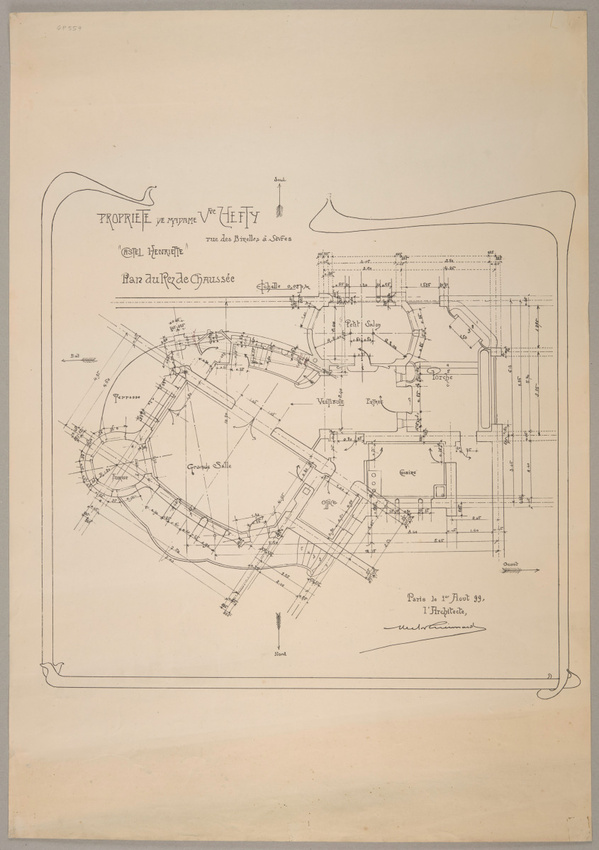 Hector Guimard - Sèvres, 46 rue des Binelles, Castel Henriette, propriété de Mme...