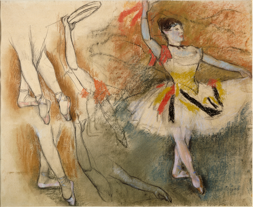 Edgar Degas - Danseuse espagnole et études de jambes
