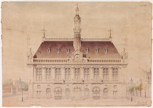 Hector Guimard - Beaux-arts : concours, projet pour un hôtel de ville