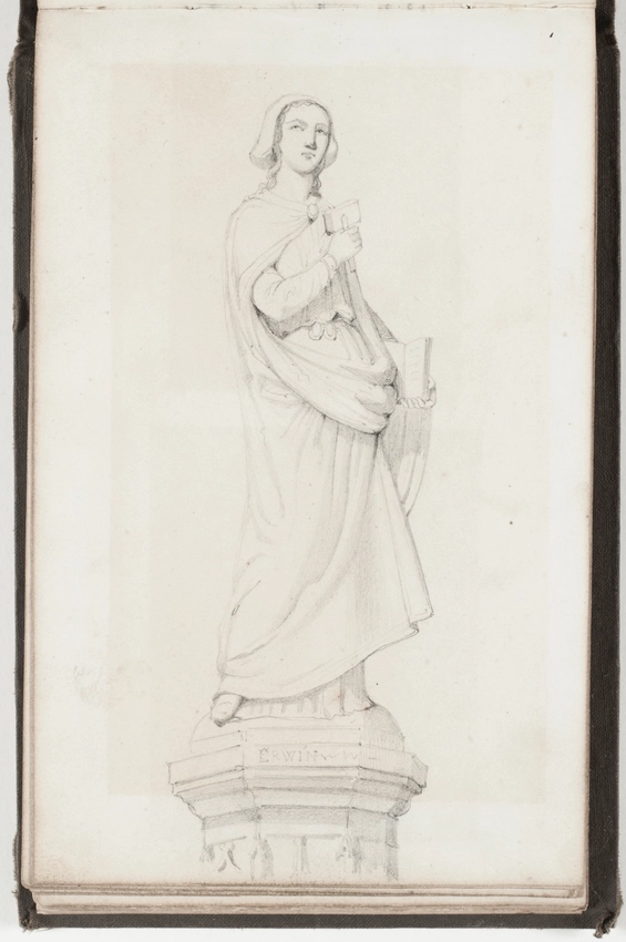 Maurice Ouradou - Carnet de dessins et d'études : figures à l'antique, fontaines...