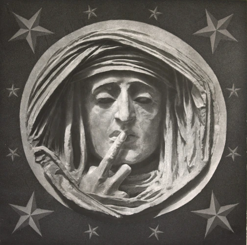 Charles Nègre - "Le Silence" ou "Le Mystère de la mort", sculpture d'Auguste Pré...