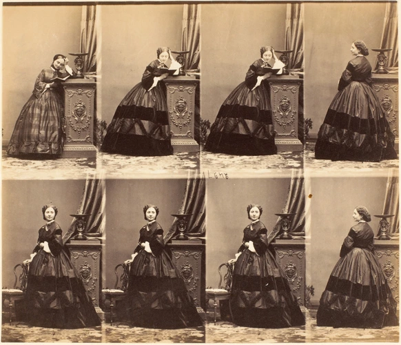 Mme Caillé en sept poses et une femme en une pose - André Adolphe Eugène Disdéri