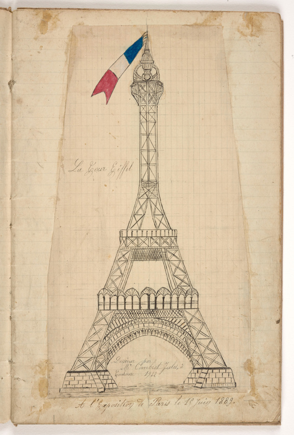 Julien Lasserre - La Tour Eiffel, cahier manuscrit