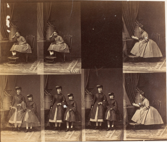 André Adolphe Eugène Disdéri - Princesse Gagarine en sept poses