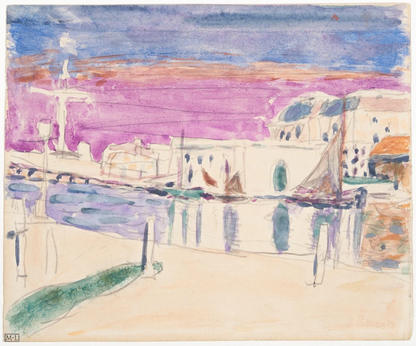 Vue du port de Saint-Tropez - Pierre Bonnard