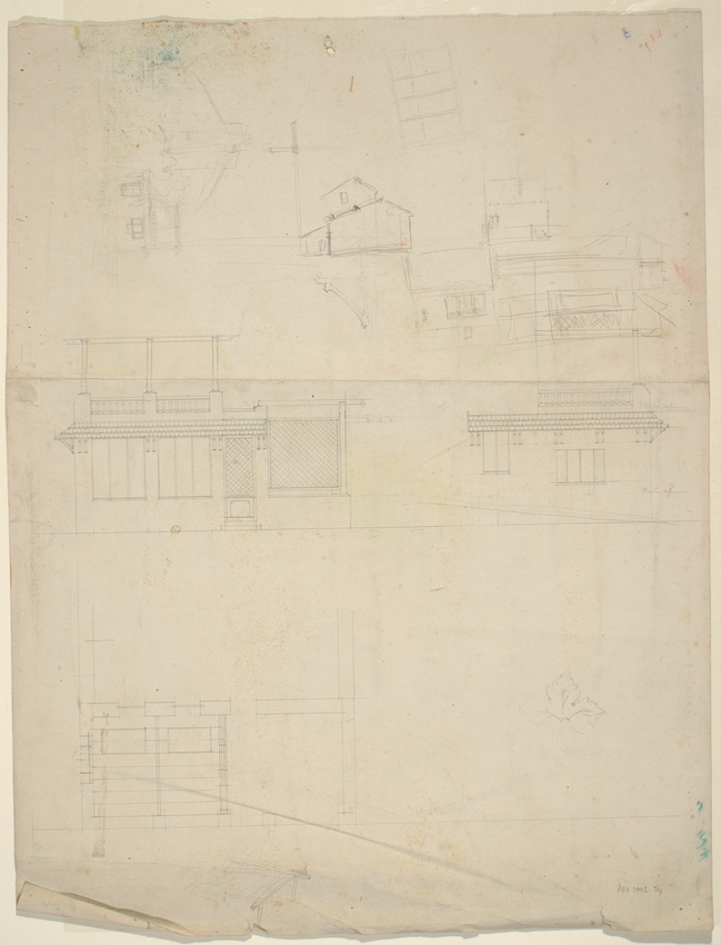 François Garas - Temple à la Pensée, dédié à Beethoven, vue perspective depuis l...