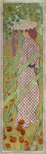Pierre Bonnard - Femmes au jardin : femme à la robe quadrillée
