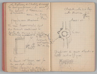 Charles-Justin Le Coeur - Carnet de notes concernant son voyage en Italie
