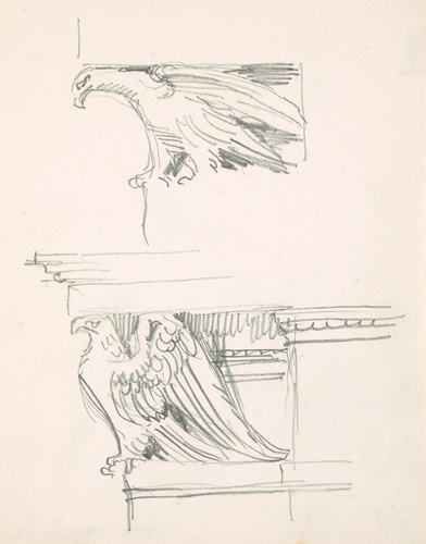 Eugène Grasset - Aigle comme support d'entablement