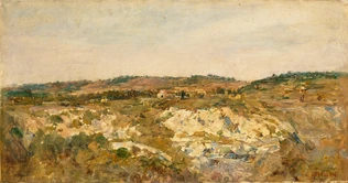 Barthélémy Niollon - Paysage, environs d'Aix-en-Provence, Coteaux dans le midi