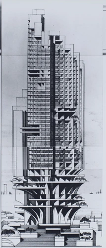 Jim Purcell - Projet pour la construction d'un nouvel hôtel d'Orsay (1961) par J...