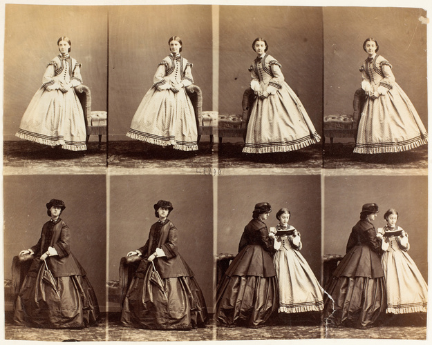 André Adolphe Eugène Disdéri - Mlles Ritchy en huit poses