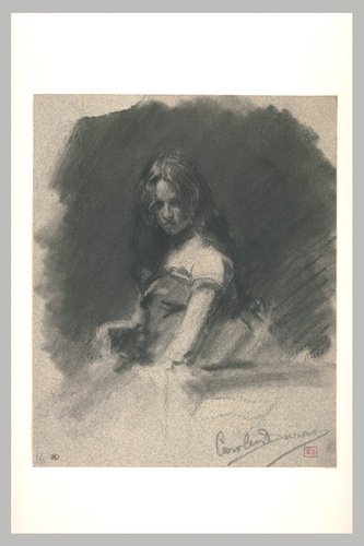Carolus-Duran - Jeune femme, à mi-corps, la chevelure tombant