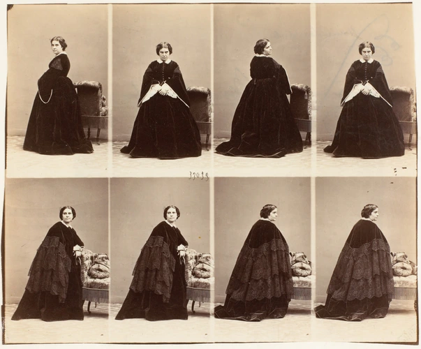 André Adolphe Eugène Disdéri - Mme Marie Laurent en pied, en huit poses