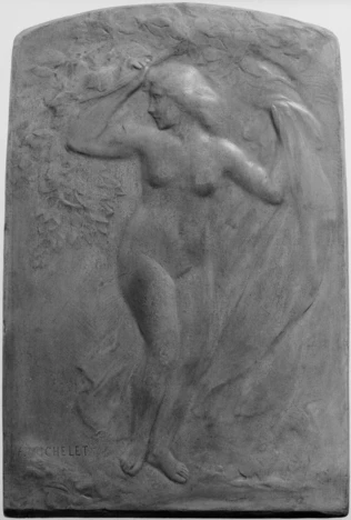 Femme nue debout sous un olivier - Firmin Michelet