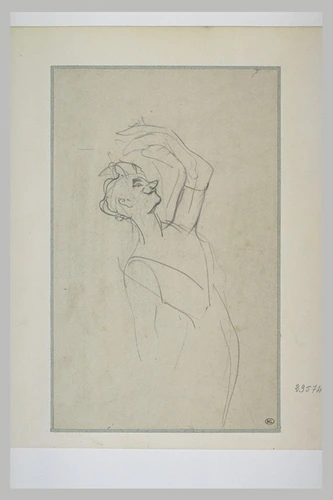 Henri de Toulouse-Lautrec - Yvette Guilbert, le bras gauche levé