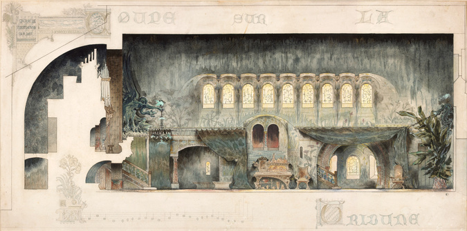 François Garas - Intérieur d'artiste, coupe sur la tribune