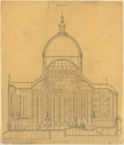 Alphonse Gosset - Sainte-Clotilde de Reims, coupe longitudinale