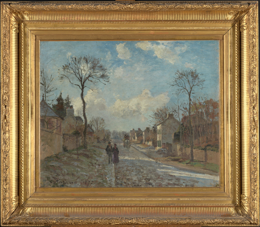 Camille Pissarro、LA GRAND'ROUTE, LOUVECI La route de Louveciennes' Giclee Print - Camille Pissarro
