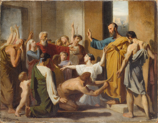 William Bouguereau - Saint Pierre chez Marie