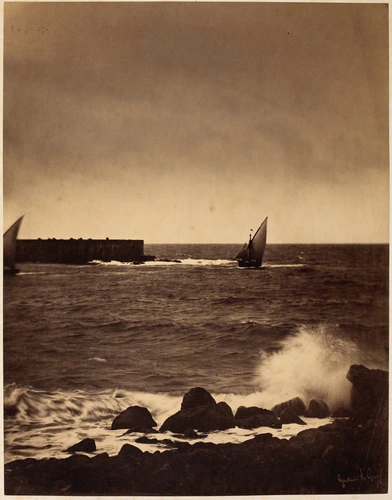 Gustave Le Gray - La Vague brisée. Mer Méditerrannée n°15