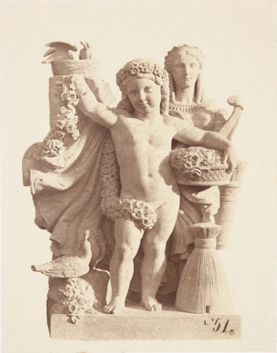 Edouard Baldus - "Le Printemps", sculpture de Jean-Auguste Barre, décor du palai...