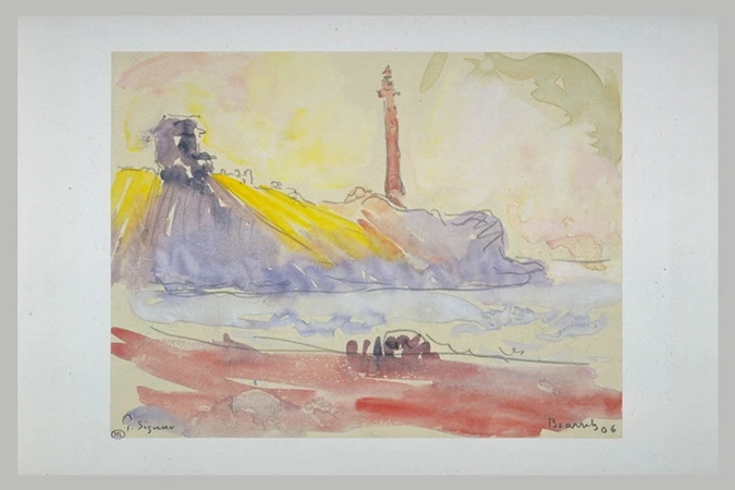 Paul Signac - Le phare de Biarritz en 1906