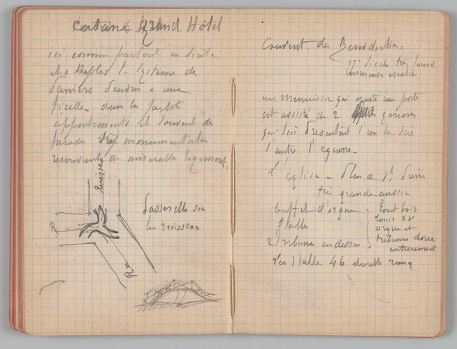 Charles-Justin Le Coeur - Carnet de notes concernant son voyage en Italie