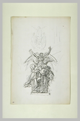 Charles Garnier - Etudes pour un groupe sculpté du nouvel Opéra de Paris