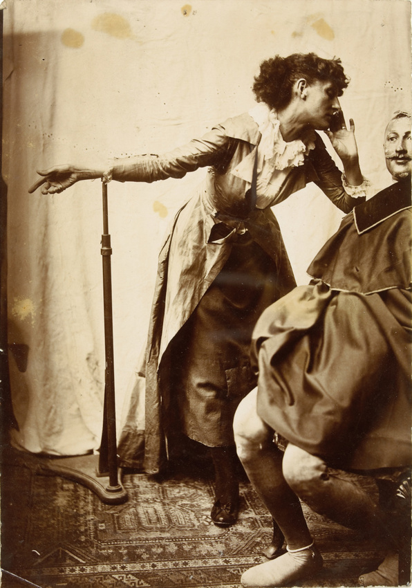 François Brunery - Mannequin et modèle posant dans l'atelier du peintre François...
