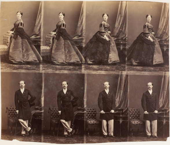André Adolphe Eugène Disdéri - Colonel et Mme. Ferguson en huit poses, quatre ma...