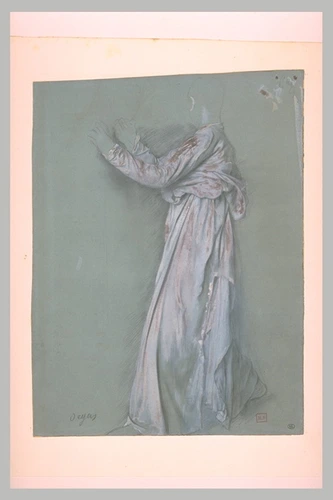Edgar Degas - Etude d'une femme drapée, de profil