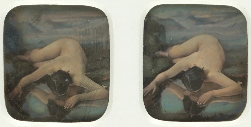 Félix-Jacques Moulin - Nu, reflet au miroir, Narcisse