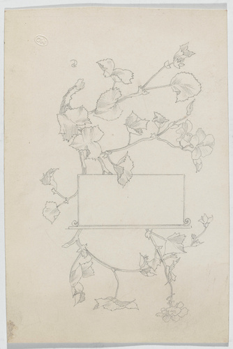 Claudius Popelin - Etude pour un ex-libris
