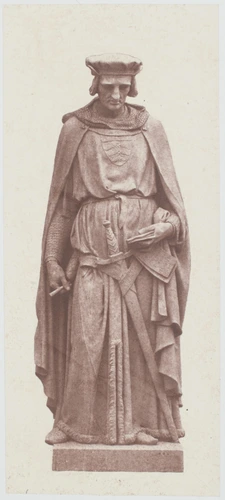 Edouard Baldus - "Joinville", statue de Jean-Esprit Marcellin, décor du palais d...