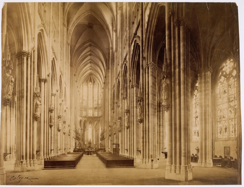 Photo Vintage Cathédrale De Cologne - Anselm Schmitz - CDV Albumen Print 1860 - Collection