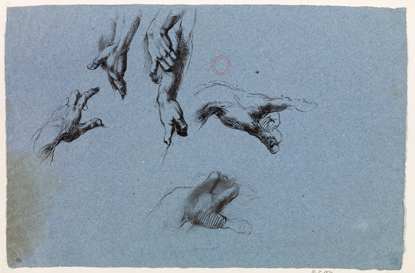 Jean-Baptiste Carpeaux - Etude de mains, d'après Michel-Ange