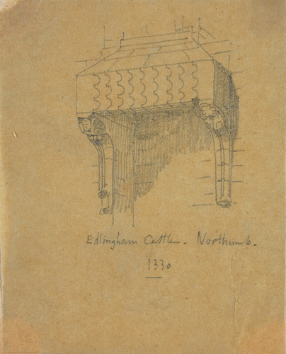 Victor Ruprich-Robert - Northumberland, vue perspective de la hotte d'une chemin...