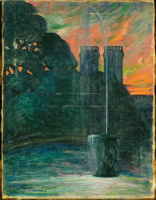 Thea Schleusner - Paysage à la fontaine