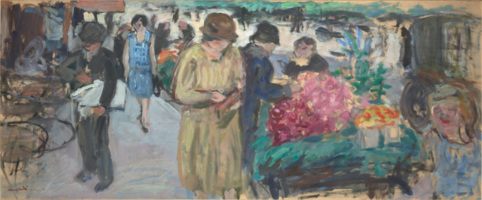 Albert André - Au marché, la fleuriste